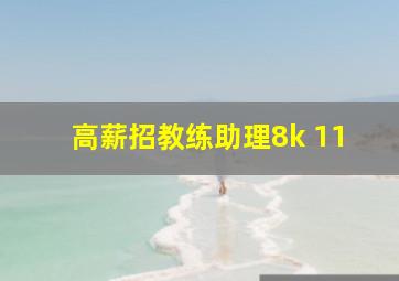 高薪招教练助理8k 11